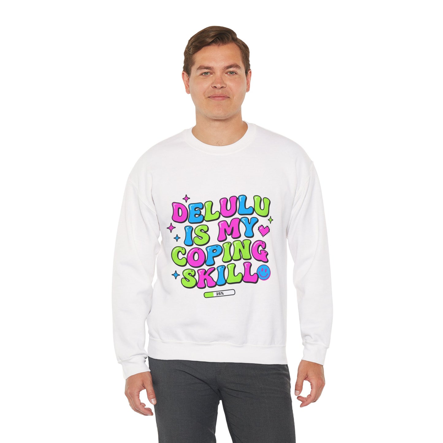 Delulu Is My Coping Skill Sweatshirt | Viral Slang, Bubble Type