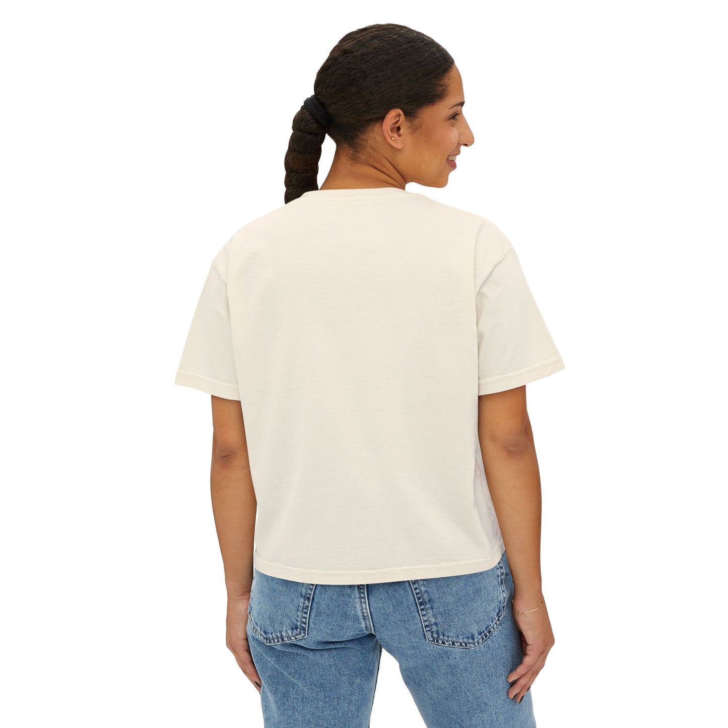 Women's Boxy Tee — 'Fredel & Spies' Retro Logo Crop Top