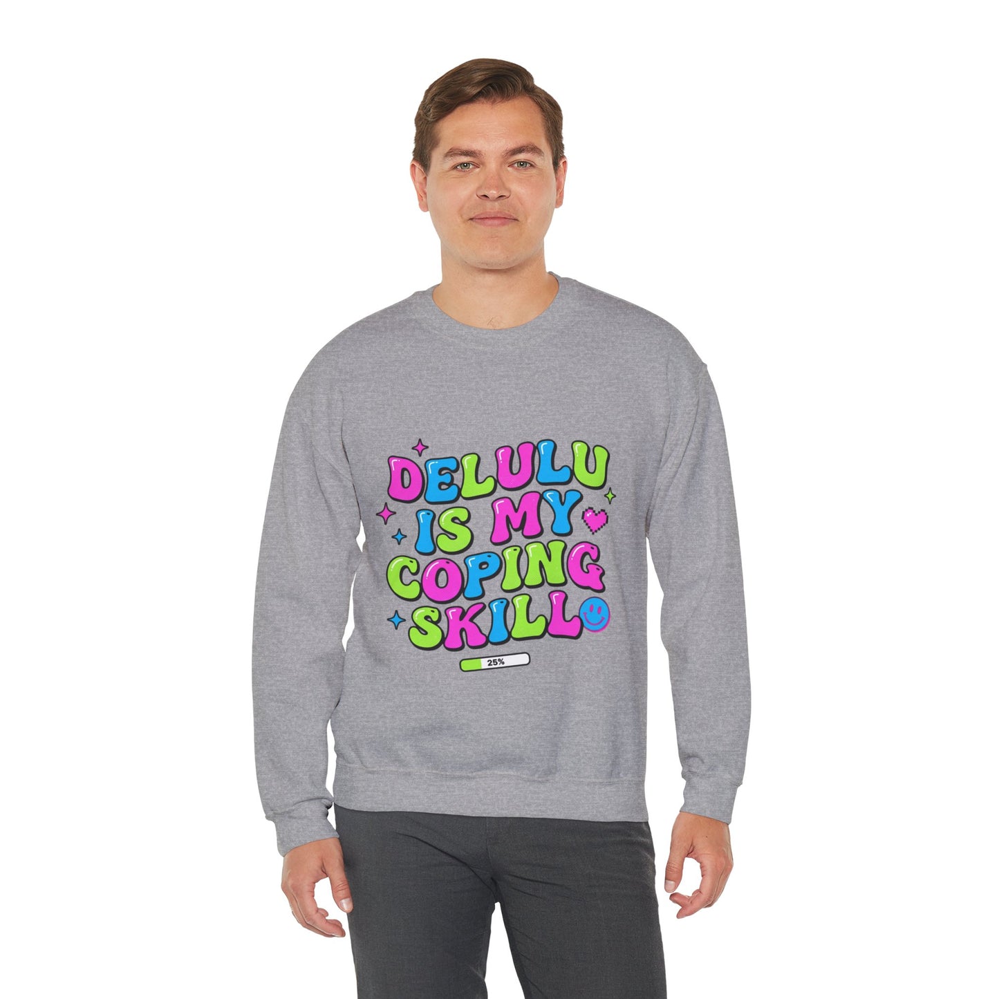 Delulu Is My Coping Skill Sweatshirt | Viral Slang, Bubble Type