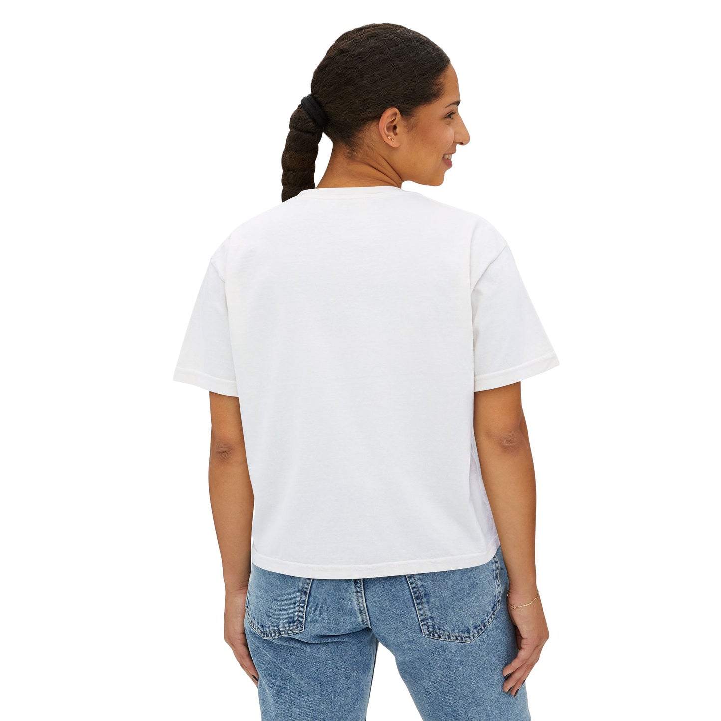Women's Boxy Tee — 'Fredel & Spies' Retro Logo Crop Top