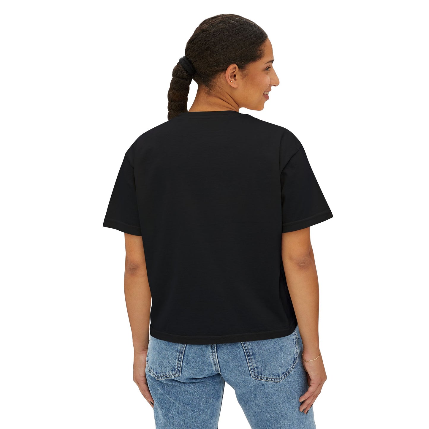 Women's Boxy Tee — 'Fredel & Spies' Retro Logo Crop Top