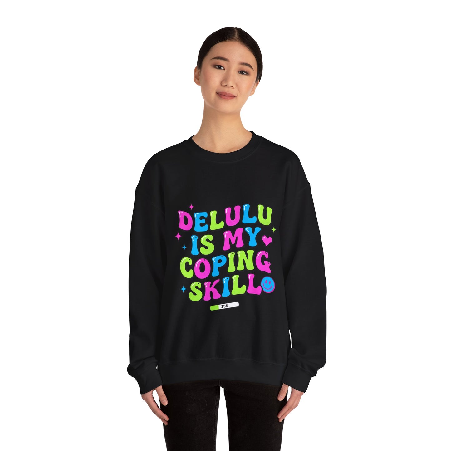Delulu Is My Coping Skill Sweatshirt | Viral Slang, Bubble Type