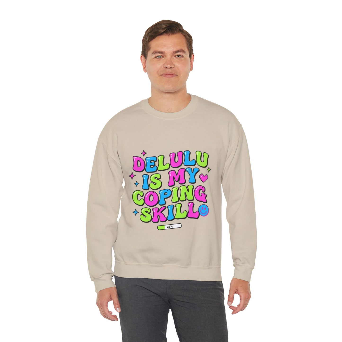 Delulu Is My Coping Skill Sweatshirt | Viral Slang, Bubble Type