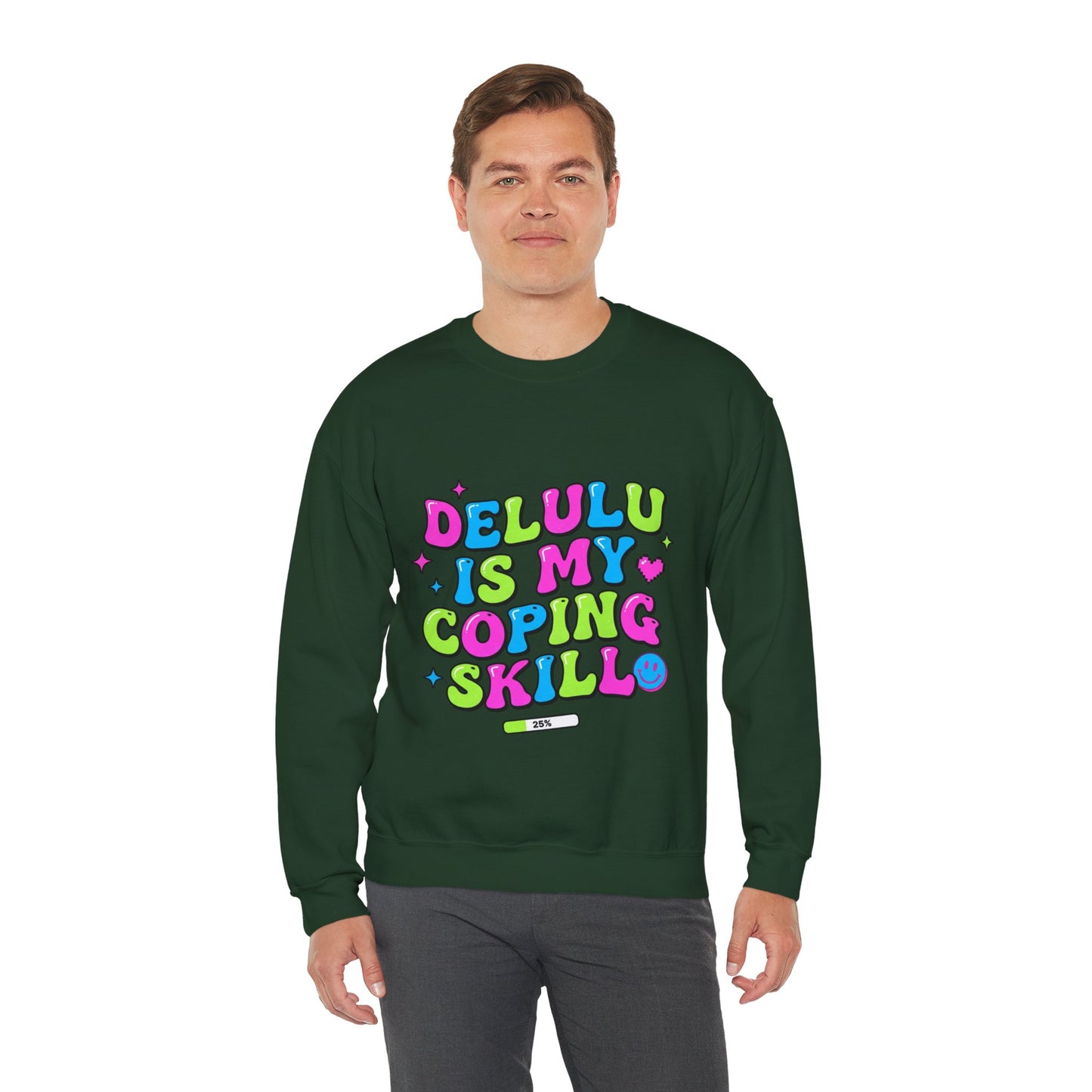 Delulu Is My Coping Skill Sweatshirt | Viral Slang, Bubble Type
