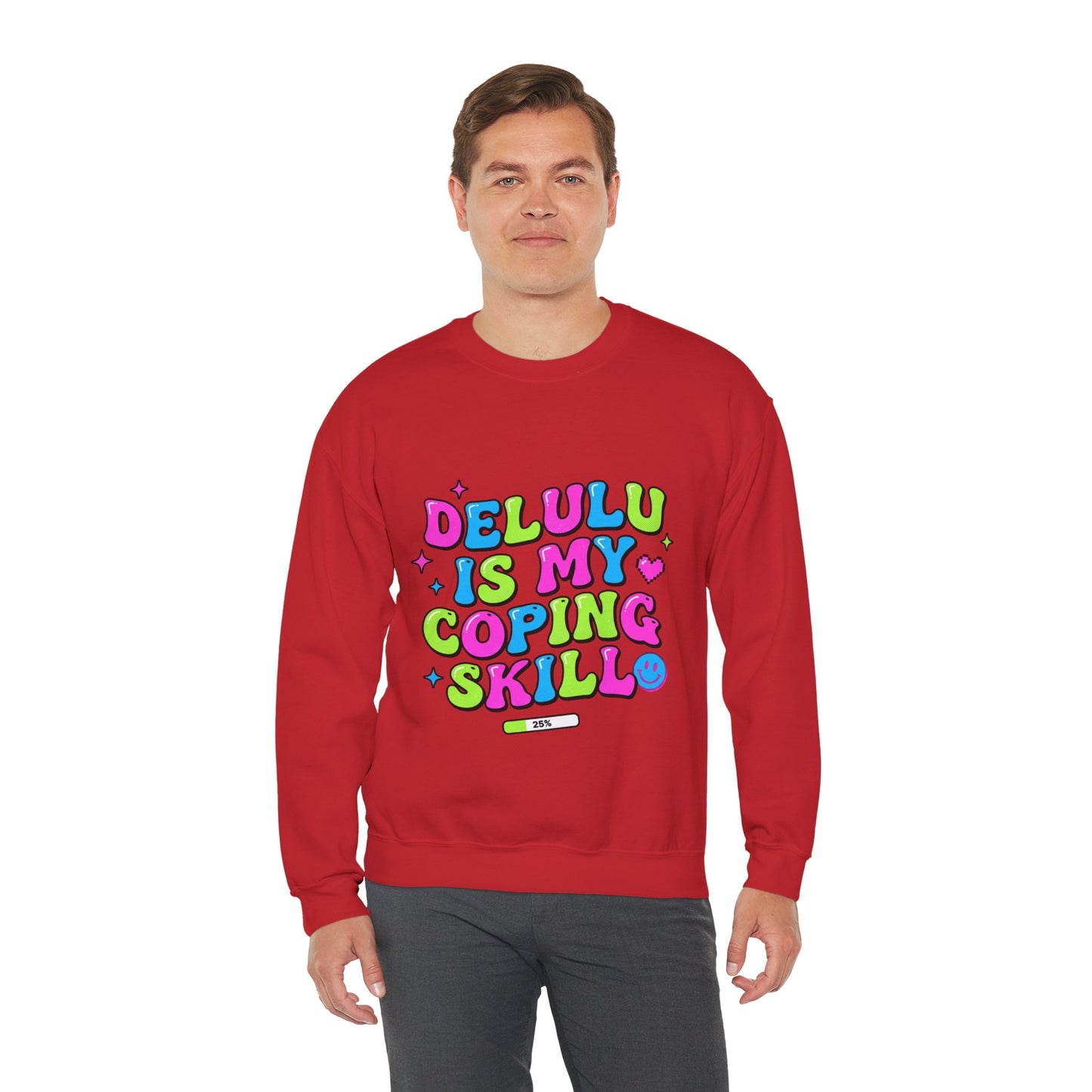 Delulu Is My Coping Skill Sweatshirt | Viral Slang, Bubble Type